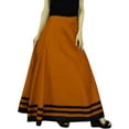 thumbnail image 1 of Bimba Women Long Maxi Skirt Dupion A-Line Boho Chic Skirts With Drawstring Waist, 1 of 2