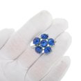 thumbnail image 3 of Unique Bargains 2 Pcs Shoe Accessories Fashionable Floral Pin Back Shoe Decorations Blue, SilverTone, 3 of 5