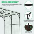 thumbnail image 3 of Lilypelle Large Outdoor Garden Arch Trellis for Climbing Plants, 79'' H x 79'' L x 79'' W Large Grape Vine Trellis Arch Arbor Gazebo, Grape Trellis for Courtyard and Garden Decoration, Black, 3 of 9