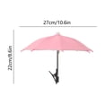 thumbnail image 3 of Pink Phone Umbrella Clip On Sun Shade, Anti Glare UV Protection Waterproof Cell Phone Umbrella Stand for Outdoor Selfies Video Calls Photography, Adjustable Angle Polyester Mini Parasol, 3 of 6