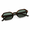 Brown (Green), variant on Lennox Unisex Retro Hexagon Sunglasses Keyhole Frame UV400 Tortoise, Green