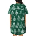 thumbnail image 4 of Womens Pajama Sets With Pocket, Christmas Trees Lounge Sets Short Sleeve Sleepwear PJ Sets for Women, 4 of 6