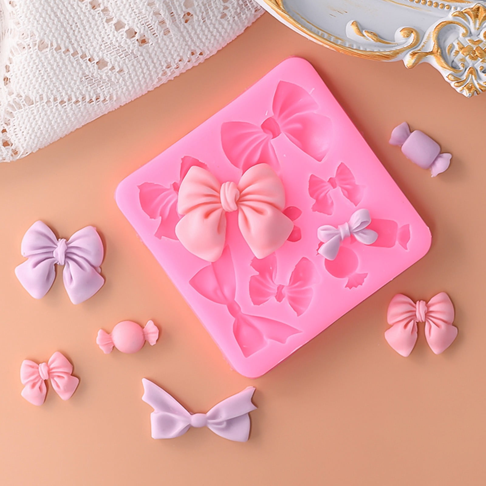 Bows & Bowknot Silicone Molds, Fondant, Chocolate, Gum Paste, Polymer Clay for Cake & Cupcake Decorating