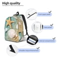thumbnail image 5 of Daiia Starfish And Seashell Vintage Canvas Backpack for Men and Women ,Hiking Backpack,Travel Laptop Bag for School,Large Capacity Backpack, 5 of 8