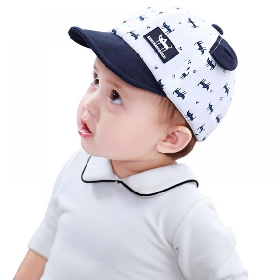 Toddler Kids Cap Baby Girl Boy Cute Cartoon Cat Printed Visor Baseball Cap Warm Hat