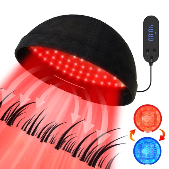LaseLocks 118 LED Laser Hair Growth Cap Red & Blue Light Timer Plug-in