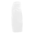 thumbnail image 5 of VUPSGEZ Women's Faux Leather Slit Slim Fit Breathable Midi Skirt Concert Pencil Skirt Pleated Dress Party Skirt (White,XL), 5 of 8