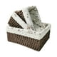 thumbnail image 3 of 3x cesta tejida para estante, cesta para servir, cestas de almacenamiento tejidas a mano, cesta de despensa tejida, contenedor para Patio, verduras, , negro, 3 of 8