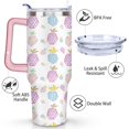 thumbnail image 3 of 40oz Tropical Pineapple Pattern Stainless Steel Flip Straw Tumbler Spill Proof Travel Cup Double Wall Vacuum Insulated Coffee Mug with Top Handle, 3 of 6