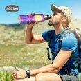 thumbnail image 6 of Yayeee 20oz Insulated Water Bottle Double Wall Stainless Steel with Flip Straw Lid, Purple Neon Road, 6 of 7