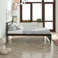 thumbnail image 4 of SYNGAR Full Size Platform Bed Frame with Solid Wood Headboard and Footboard, Rustic Style Mattress Foundation, Full Bed Frame for Kids Boys Girls Teens Adults, No Box Spring Needed, Espresso, 4 of 12
