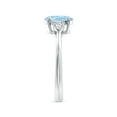 thumbnail image 3 of ANGARA Natural Oval 1 ct Aquamarine and Diamond Three Stone Engagement Ring in 14K White Gold for Women (Size-8x6mm) | March Birthstone, Anniversary, Jewelry Gift for Women | Natural Aquamarine Ring, 3 of 10
