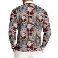thumbnail image 4 of Wutalume Men's Christmas Print Crewneck Sweater, Long Sleeve Ribbed Knit Pullover, Relaxed Fit Casual Business Knitwear for Holiday Parties and Daily Wear,Deep Red 3XL, 4 of 6
