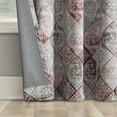 thumbnail image 5 of Sun Zero Terez 1-Piece Global Medallion Print Room Darkening Grommet Curtain Panel, 54"X84", Rosewine, 5 of 8