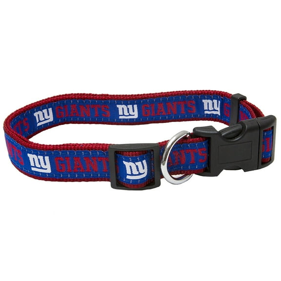 Pets First NFL New York Giants Dog Collar - Heavy-Duty, Durable & Adjustable Football Collar for Dogs/ CATS - Medium