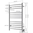 thumbnail image 6 of HEATGENE Towel Warmer Wall Mount Electric Plug-in/Hardwired Heated Towel Rack Brushed, 6 of 7