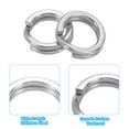 thumbnail image 4 of Unique Bargains , 0.57 x 0.39' Fishing Split Rings Fishing Swivel Stainless Steel Rings with Double Flattened Connectors,100 PACK, 4 of 6
