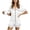 White, variant on NominalSnug Satin Pajamas Sets for Women Button down Short Sleeves Tops and Elastic Waist Shorts Pjs Set Comfy Sleepwear