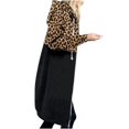 thumbnail image 1 of Sudadera con capucha cálida a la moda para mujer, abrigo largo de empalme de tela con cremallera y estampado Floral Fridja  BV0+1787, 1 of 4