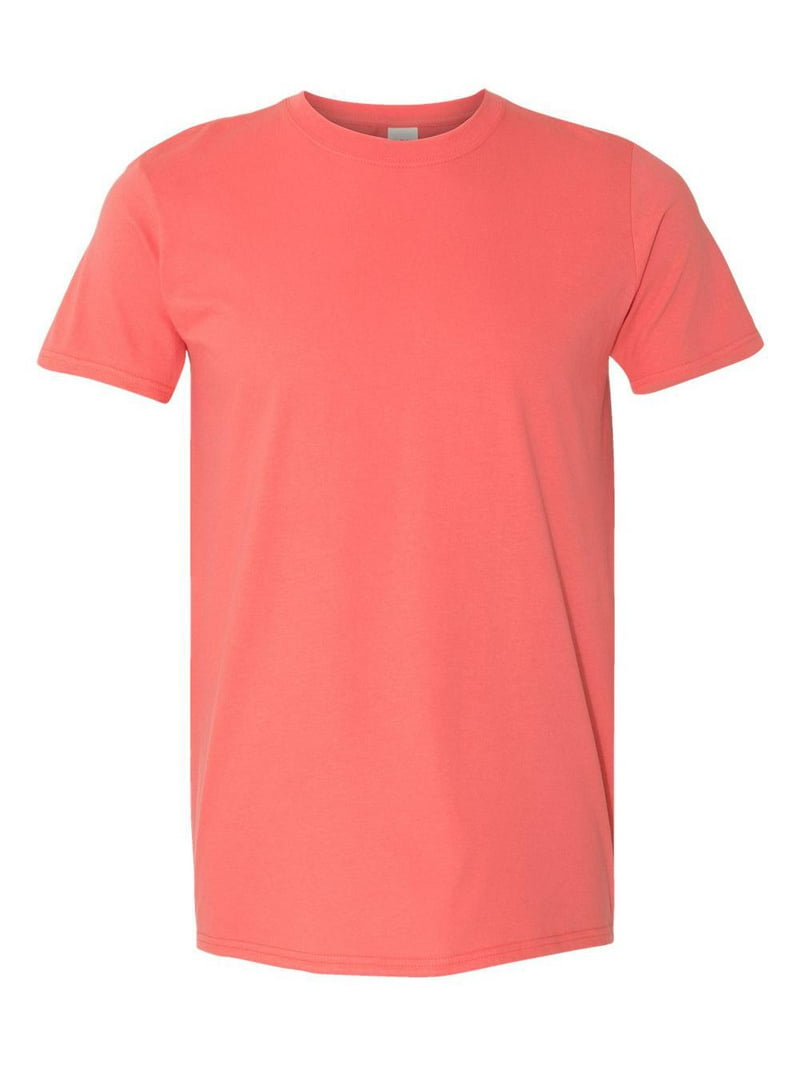 関税送料込み【DIME】Letterman T-Shirt (Coral) Gildan Cotton Softstyle T-Shirt, 64000, Coral Silk, Size L