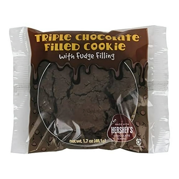 Triple Chocolate Fudge Filled Whole Grain Nostalgic School Cookie | 15 Ct