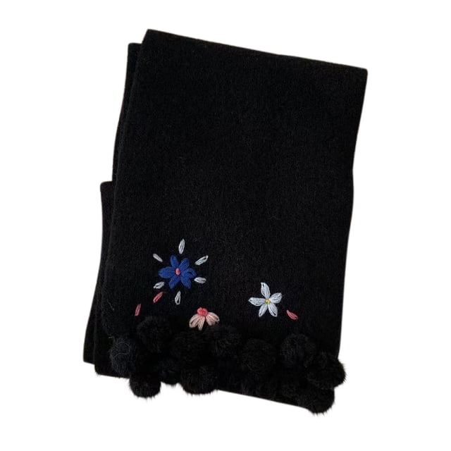 RXIRUCGD Mode Femme Loisirs Doux pour la Peau Garde au Chaud Foulards Épaississantes (Noir)
