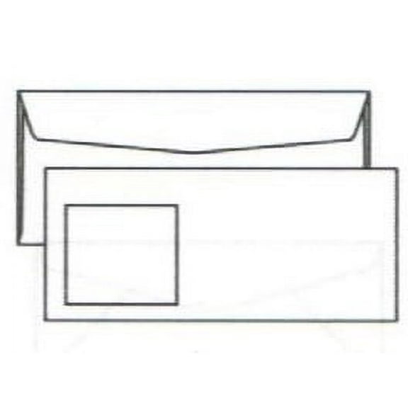 No. 10 Peel 'n View Direct Mail Envelopes, 4-1/8" x 9-1/2", White Sulphite w Detachable White Note over Hidden 2-11/16" x 3" Window, Vellum Finish (SFI Certified) - Box of 500 Envelopes