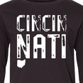 thumbnail image 4 of Inktastic Cincinnati, Ohio Distressed Font Long Sleeve Youth T-Shirt, 4 of 5