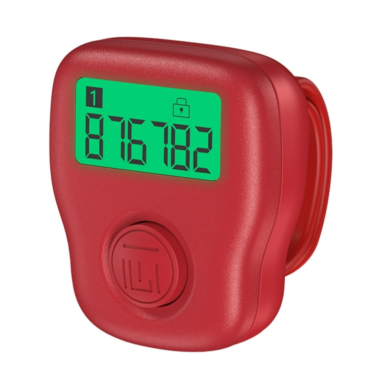 Finger Tally Counter with Compass Digital Electronic Tasbeeh Counters Lap  Track Handheld Clicker Re-settable Counter