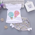 thumbnail image 3 of XBASW Toddler Baby Girls Shorts 2 Piece Outfits Summer Short Sleeve Fashion Floral T-Shirt Tops and Shorts Set with Bowknot 6M-3T, 3 of 11
