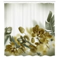 thumbnail image 2 of Ambesonne Tropical Shower Curtain, Blooming Orchids Leaves, 69"Wx84"L, Sage Green, 2 of 4
