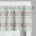 thumbnail image 3 of Ambesonne Tribal Valance Pack of 2, Floral Paisley and Aztec, 54"X12", Cream Aqua and Coral, 3 of 5