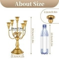 thumbnail image 5 of Sziqiqi Gold Candelabras 5 Arms Candle Holders for Table Centerpiece, 5 of 7