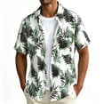 thumbnail image 3 of Bxsruta Men's Hawaiian Shirt Short Sleeve Tropical Floral Print Button Down Casual Lightweight Beach Vacation Shirt, 3 of 6