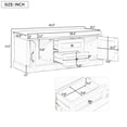 thumbnail image 3 of Storage Bench with 2 Drawers & 2 Cabinets, Detachable Soft Cushion for Living Room Organization, Black, 3 of 9