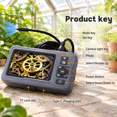 Semi Rigid Calbe 5'' Dual Lens 16.4FT Borescope, 1080p HD Endoscope Camera with Light ...