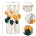 thumbnail image 4 of Macrame Wall Hanging Boho Wall Decor with Chic Woven Leaf Tassels Art Boho Chic Woven Decoration for Bedroom Living Room Apartment Dorm Gallery Perfect Handmade Gift Ideas (Yellow), 4 of 7