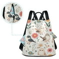 thumbnail image 4 of Travel Backpack for Women Large Capacity College Bags Multi-pocket Casual Daypacks 15 Inch Hand Drawn Whale Stars Cute Birds and Sunflowers, 4 of 7