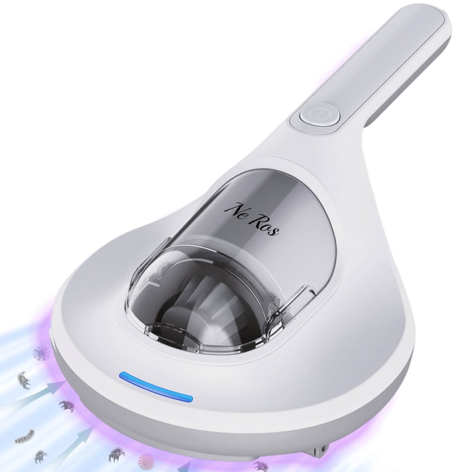 Mattress Vacuum Cleaner Anti-allergen with UV-C Light & Large Pulsating Pad 12kpa Suction & True Hepa Filter for Dust, Pet Hair, UV Bed Vacuum Corded