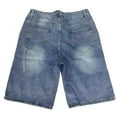 thumbnail image 4 of Men'S Baggy Jean Shorts Streetwear Hop Jeans Casual Loose Fit Vintage Wide Leg Jorts Y2K Streetwear Hop Casual Long Denim Shorts Blue S, 4 of 7