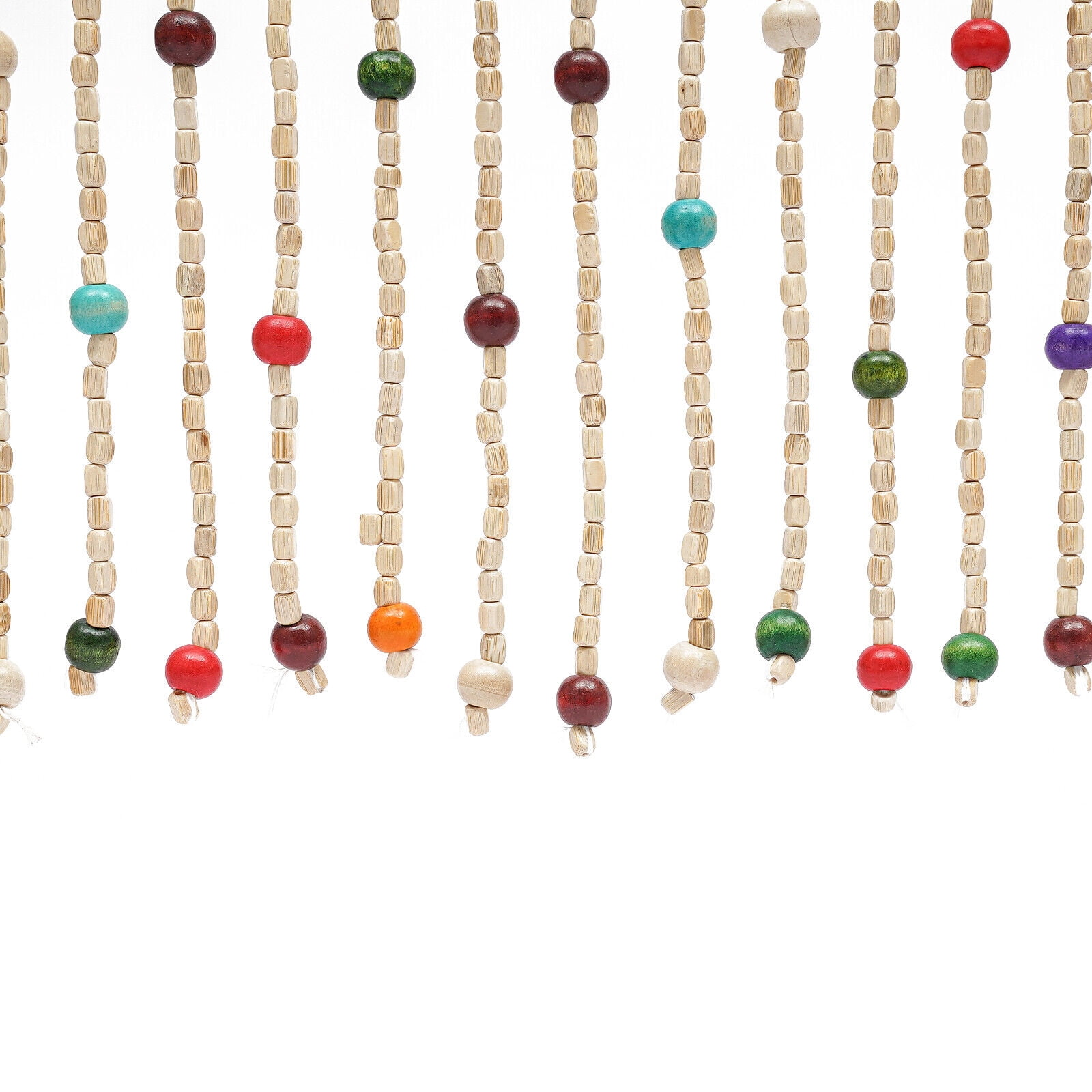 35.43"L x 74.89"W Wood Beaded Curtain Wood and Bamboo Beaded Curtain 38 Line