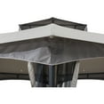 thumbnail image 2 of Sunjoy Beaux 11 ft. x 14 ft. 2-tone Gray Hexagon Steel Gazebo with 2-tier Dome Roof with Mosquito Netting, 2 of 16