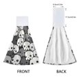 thumbnail image 3 of Haosy 2 Pack Kitchen Wash Cloths with Hanging Loops Absorbent Absorbent Quick Drying Hand Towels, Cute Cartoon Skull, 3 of 7