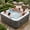 Includes 2 headrest&cup holders-6 Person, variant on MOPHOTO 1-2 Person Inflatable Hot Tub, Portable Oval Blow Up Hot Tub with 100 Bubble Jets, Outdoor Spa Set Included Heater Pump, Filter and Side Table(75"*47"*25")