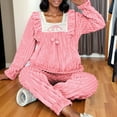 thumbnail image 4 of Censtreet Fuzzy Pajamas Set for Women Winter Warm Fluffy Loungewear Soft Fleece Pj Pants 2 Piece Plush Sleepwear Lounge Tops, 4 of 8