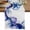 Purple, variant on Blue Marble Stone Table Runner 36 Inches, Ink Splash Country Marble Abstract Bed Runner Dresser Scarves Tabletop for Indoor Outdoor Parties/Ceremony/Banquet, 13"x 36"