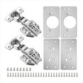 thumbnail image 1 of Paquete 4 Placas ReparacióN Bisagras Gabinete con 2 Paquetes de Suave SuperposicióN , Placa Kit para, 1 of 7