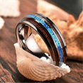 thumbnail image 3 of Anillo de carburo de tungsteno de 8 mm para hombre, banda de bodas con incrustaciones de madera de 0 pal, ajuste cómodo - Código de modelo 956, 3 of 5