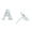Colorname Initial: White / 10x10mm  Initial A, variant on 14k White Gold Cubic Zirconia Large Letter Name Personalized Monogram Initial X Earrings 10x10mm Stud Earring for Women
