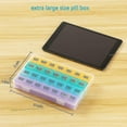 thumbnail image 3 of Xl Large Monthly Pill Organizer 4 Weeks, 28 Day Pill Box Organizer Weekly, Big, 3 of 4